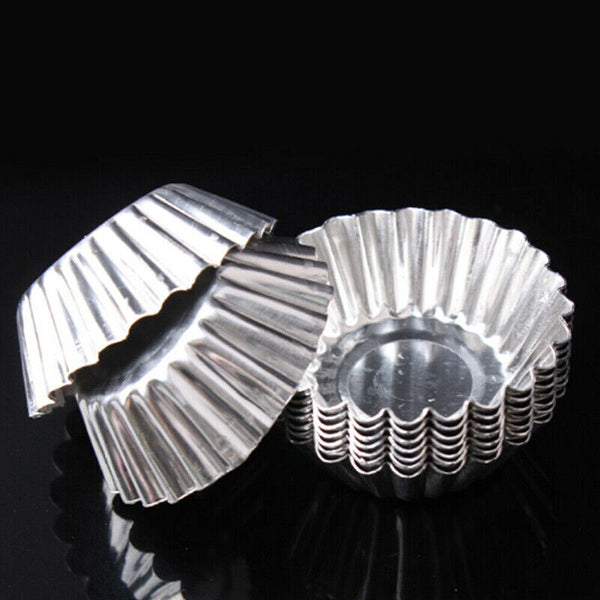 20PCS Cake Cups Circular Tins Pie Egg Tart Mould Mold Plate Baking Tool Cupcake