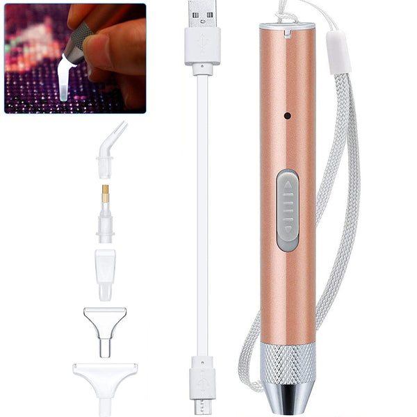 5D Diamond Painting Pen USB Diamond Painting Tool LED Light Point Drill Accessor
