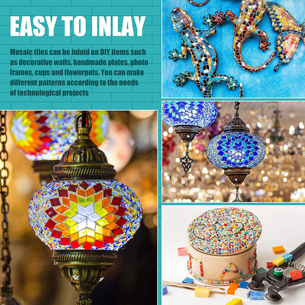 Mixed Glitter Glass Tiles Crystal Mosaic Tiles Kitchen Bathroom Art Craft Supply