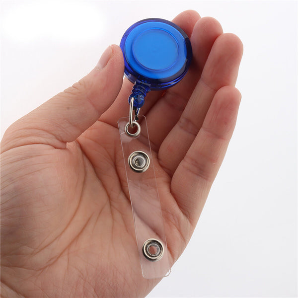 10x Retractable Badge Holder ID Card Plastic Work Key Ring Security Clip Reel AU