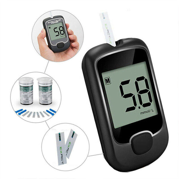 Blood Glucose Monitor Diabetes Testing Kit Blood Sugar Meter with 50 Test Strips