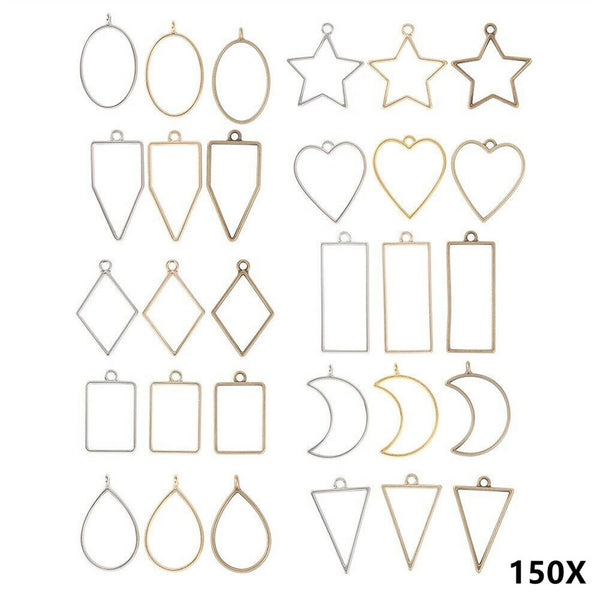 30-300X/set Open Bezel Pendants Charm Resin Molds for Jewelry Findings DIY Frame