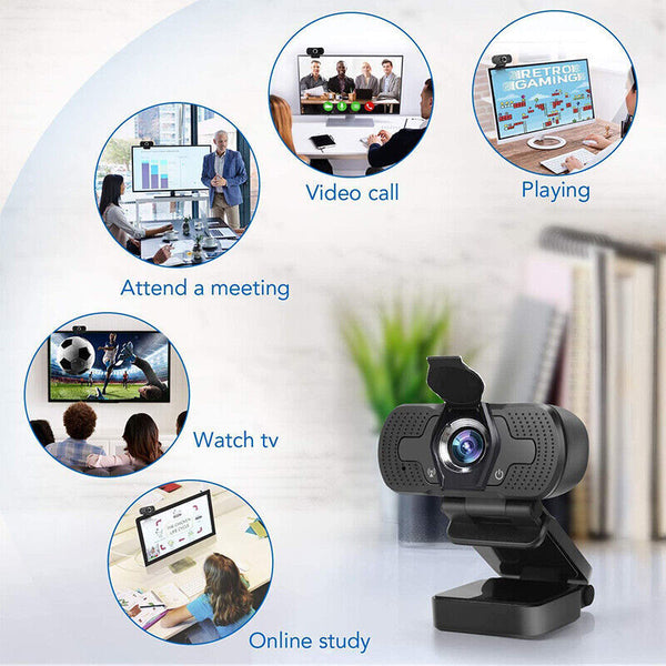 1080P Webcam Full HD USB 2.0 For PC Desktop Laptop Web Camera with Microphone AU
