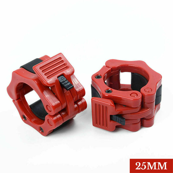 4x 25mm Barbell Clamp Collar Clip Olympic Weightlifting Lift Spring Dumbell Lock