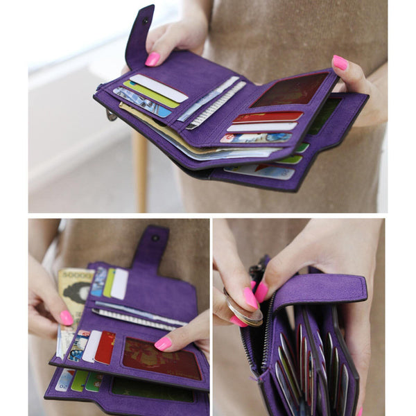 Wallet Short Small Coin Purse Ladies Folding Card Holder PU Leather for Women AU