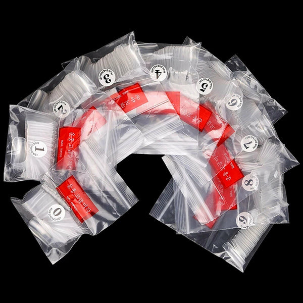 1000PCS Fake French Nail Tips Clear Stiletto False Gel Pointy Art Acrylic AUS