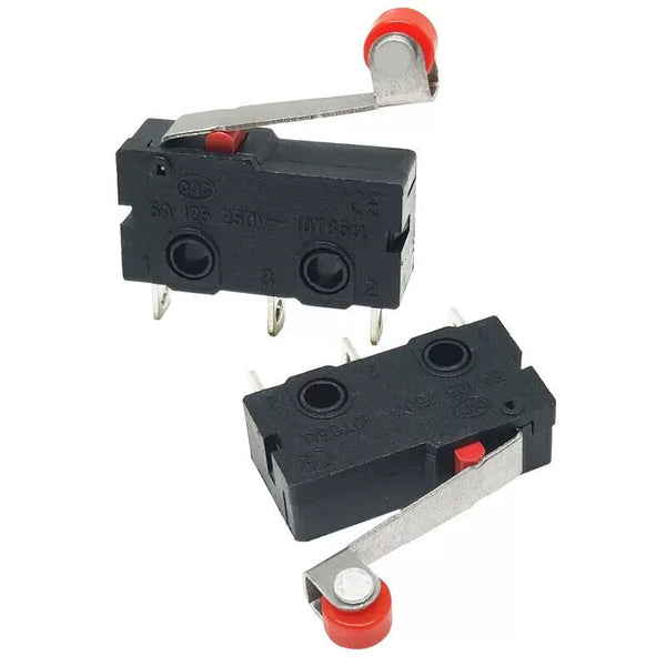 10-50Pcs Micro Roller Lever Arm Open Close Limit Switch KW12-3 PCB Microswitch