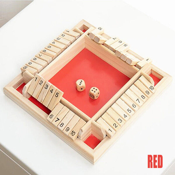 Shut the Box Game Wooden Board Number Drinking Dice Toy Family Traditional AU DM