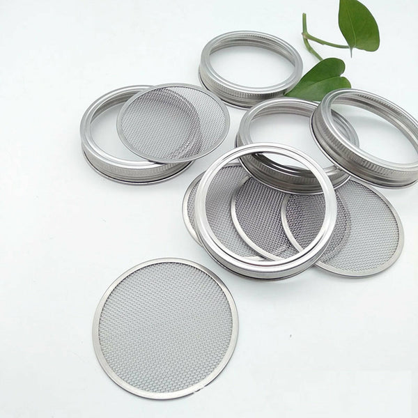 Seed Sprouting Lids Tools Strainer Screen Kits for Wide Mouth Mason Canning Jar