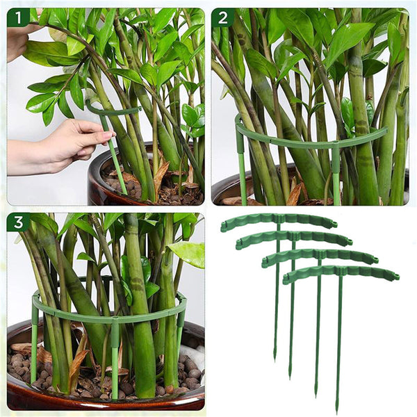 8X Stakes Plant Support Stand Garden Climbing Trellis +50X Plant Garden Clips AU