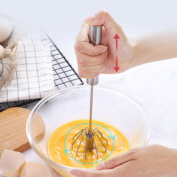 Stainless Steel Whisk Mixer Balloon AZ Tool Semi-automatic Egg Milk Beater