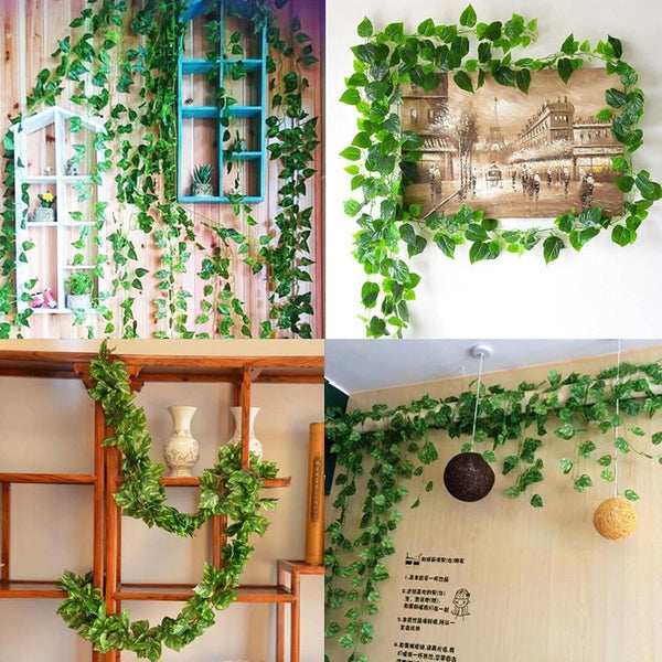 12X 2M Fake Artificial Ivy Vine Foliage Flowers Hanging Leaf Garland Plant Party