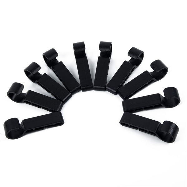10PCS Helmet Clips Headlamp Hard Hat Safety Helmet Cap Head Lamp Buckle Hook Kit