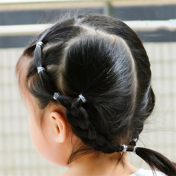 Transparent Ponytail Holder Elastic Rubber Band Hair Ties Ropes Ring