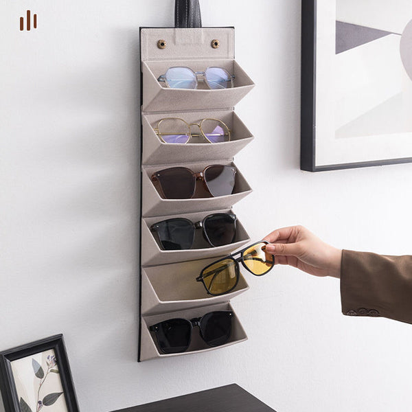 6Slot Multi-slot Eyeglasses Holder Storage Box Glasses Organizer Sunglasses Case