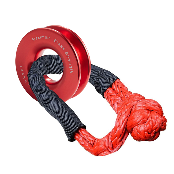 Recovery Ring Block Ring Pulley 41000lbs Soft Shackle Winch Rope Off Road AU