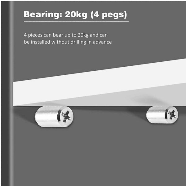 12PCS Shelf Pins Sturdy Metal Shelf Bracket Screws Pegs with Self-tapping Screw