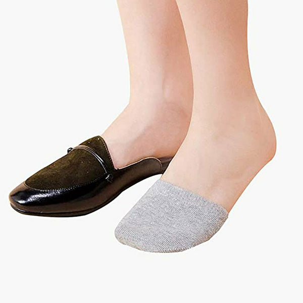 Women Half Foot Toe Cover Solid Socks Invisible Summer Breathable Casual