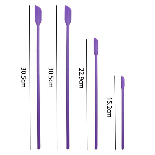 Silicone Mini Spatula Jar Scraper Scoop Tip Long Double Headed Cosmetic Spoon AU
