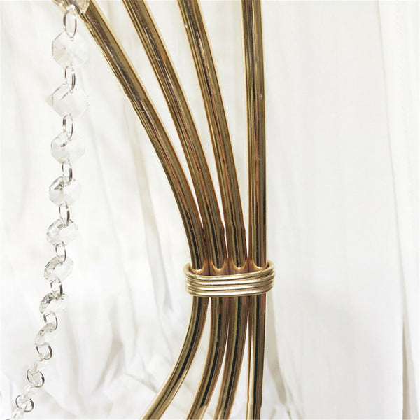83CM Crystal Balls Vase Metal Flower Stand Iron Wedding Party Props Decor AU