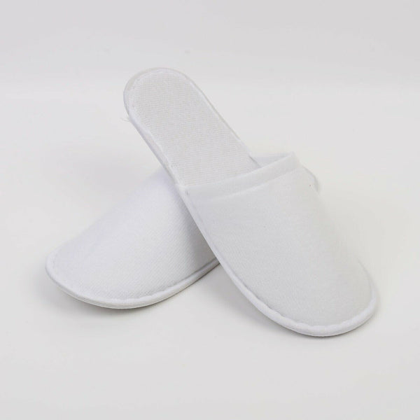 20 Pairs SPA HOTEL GUEST SLIPPERS CLOSED TOE DISPOSABLE TERRY STYLE LINEN HOUSE