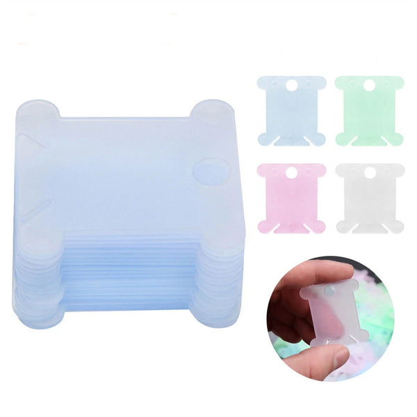 240pcs Cross Stitch Thread Winder Plastic Bobbins Embroidery Floss Craft Storage