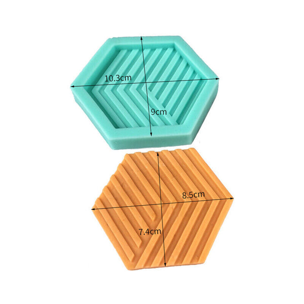 Silicone Coaster Mat Storage Holder Set Resin Casting Mold Epoxy DIY Mould Craft