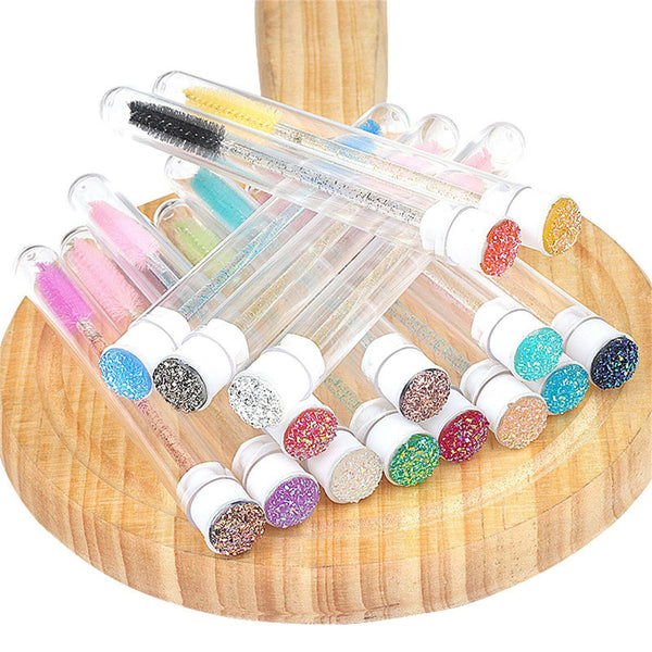 Glitter Disposable Eyelash Brush Applicator Extension Mascara Tube Wands/Plastic