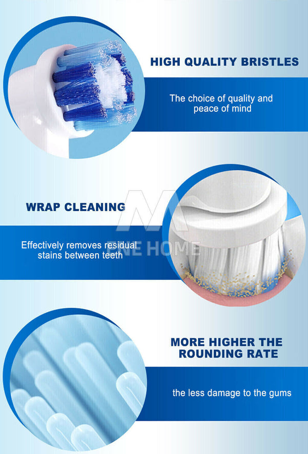 DUAL CLEAN Oral-B Compatible Tooth Brush Heads Electric Replacement Floss Flexi - Lets Party