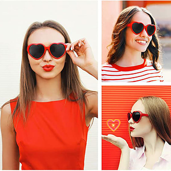 Effect Glasses Heart-shaped Heart Diffraction Glasses Lights Become Love Image A