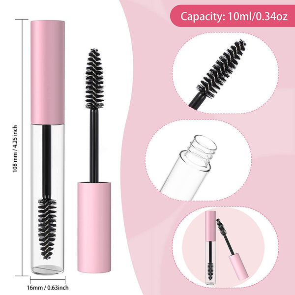 Pink 10ml Portable Empty Mascara Eyelash Tube Vial Cream Container Travel Bottle