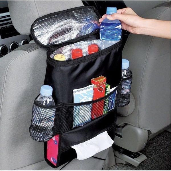 2X Car Seat Back Organiser Multi Pocket Storage Bag Organizer Cup Holder Travel