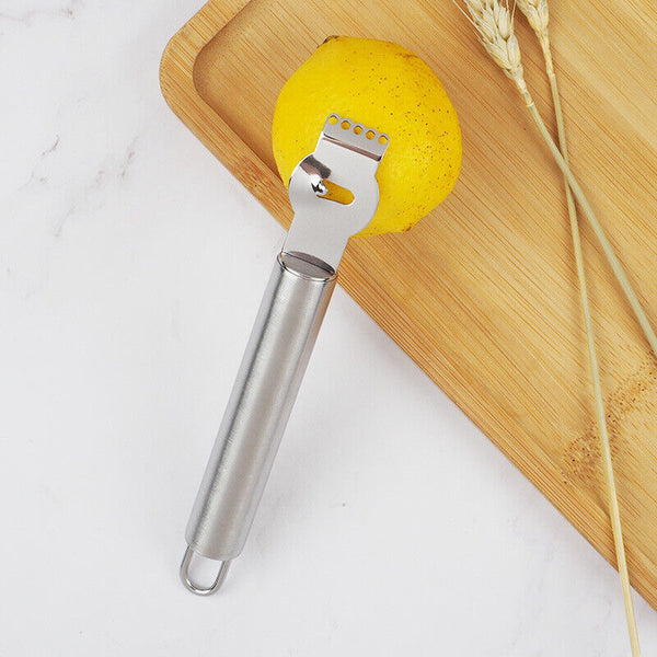 Lemon Zester Grater Knife Tool Stainless Steel with Channel Garnish Citrus Lime