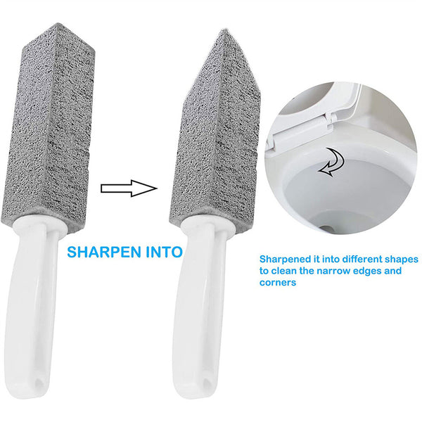 2/4X Toilet Bowl Brush Cleaning Pumice Stone Stains Bathtub Wand Tile Cleaner AU