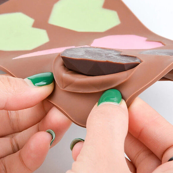 15 Holes Heart Silicone Mould Cake Candy Cookie Chocolate Baking Cake Mold AU