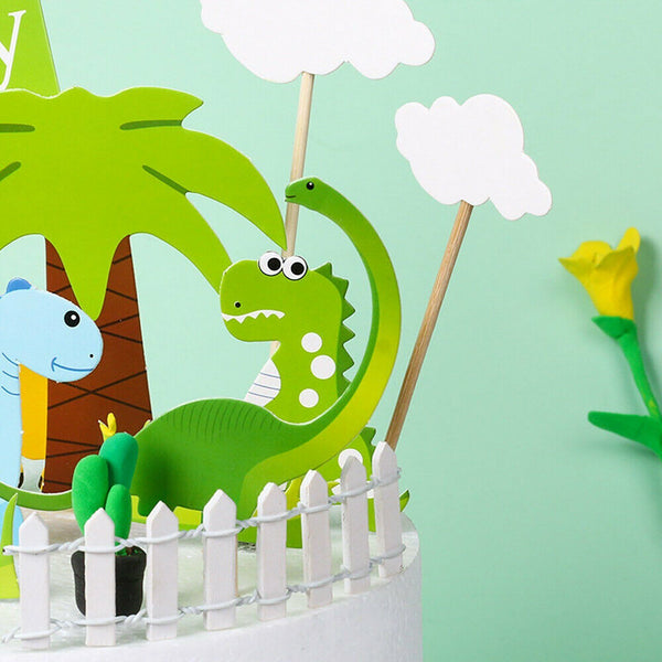 11X Dinosaur Cake Topper Dinosaurs Cupcake Birthday Party Cake Decor Kids Fun
