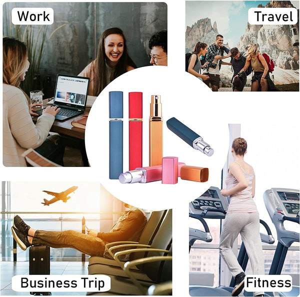 12ml Travel Portable Pump Spray Mini Perfume Atomiser Refillable Scent Bottle AU