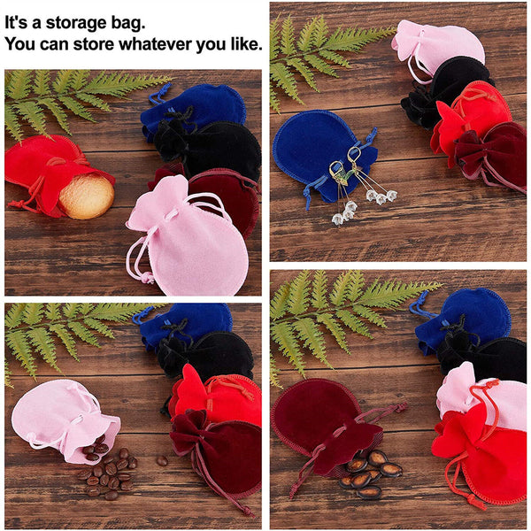 20PCS Velvet Pouch Drawstring Bags Wedding Favours Gift Party Jewellery Packing