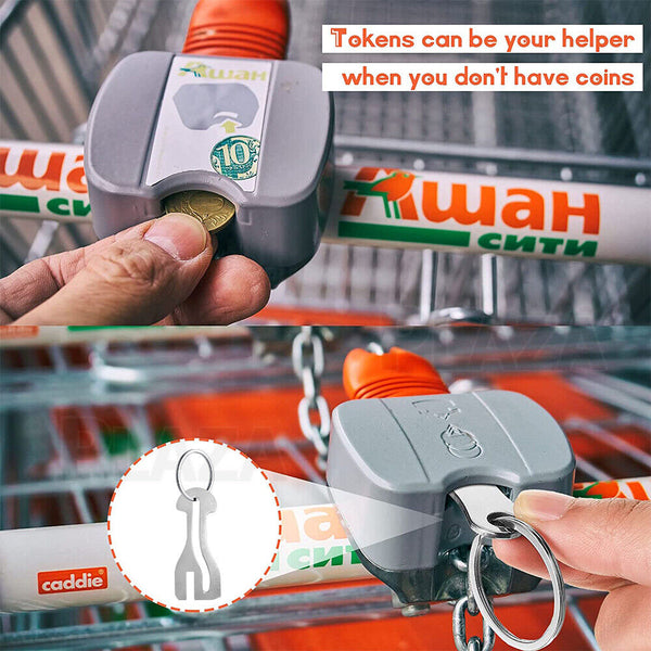 2/4/6x AUSSIE SHOPPING TROLLEY TOKEN MASTER KEY - Lets Party