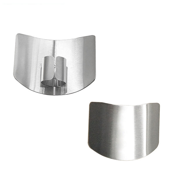 1/2PCS Kitchen Tool Slice Knife Finger Protector Safe Stainless Steel Hand Guard