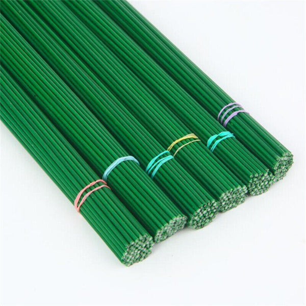 100X Green Artificial Floral Tape Iron Wire Artificial Flower Stub Stem 30cm AU