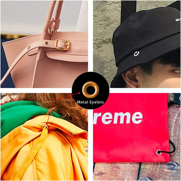 400X 6mm Brass Metal Eyelet Punch Die Kits Grommets Washer Leather Banner Tool