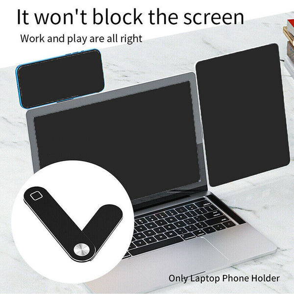 Portable Magnetic Adjustable Phone Computer Holder Laptop Side Mount Clip AU