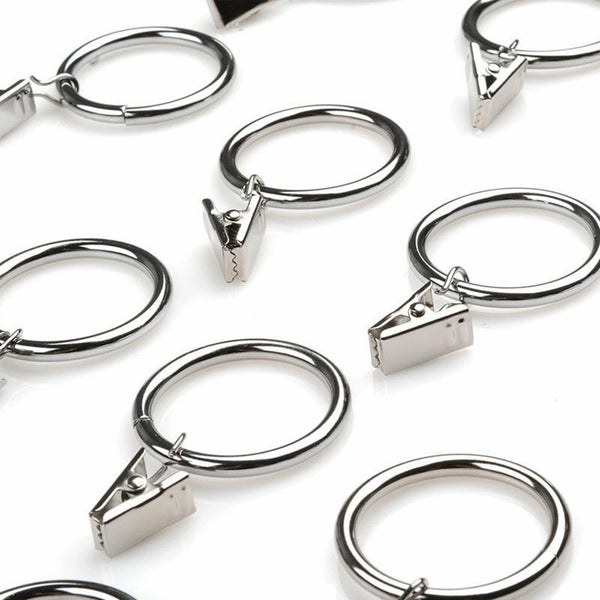 10pc Multipurpose Window Curtain Clothes Metal Clips Rings Hook Hanging 3 Colors