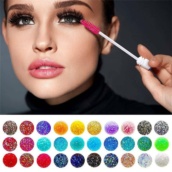 Glitter Disposable Eyelash Brush Applicator Extension Mascara Tube Wands/Plastic