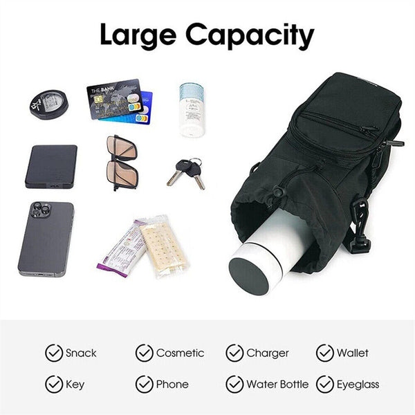 1-3x Portable Water Bottle Carrier Insulated Cup Cover Bag Holder Pouch w/ Strap