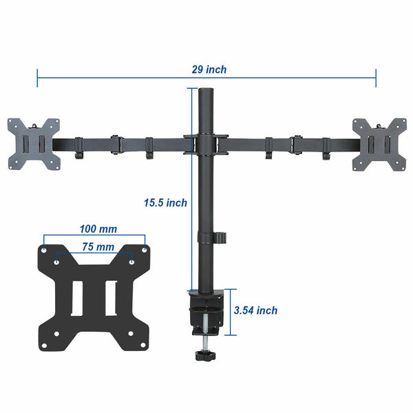 Monitor Stand Arm Dual Single LED TV Mount Bracket Holder 2 Arm Freestanding NEW - Lets Party