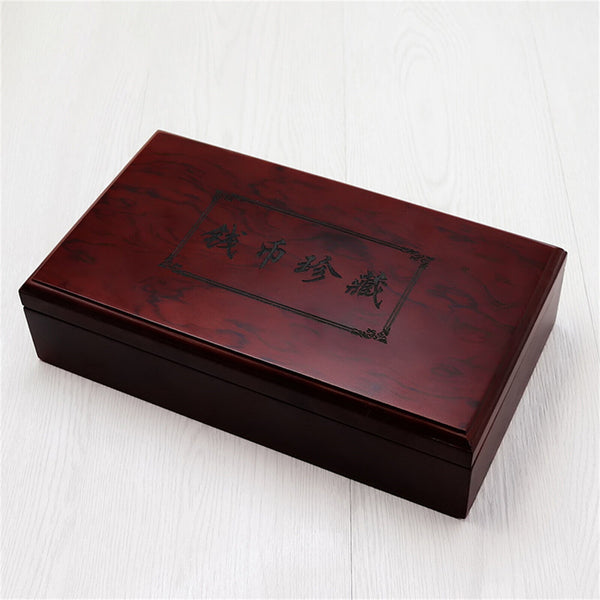 Coin Capsules 50pc – 46mm Cases with Wooden Storage Box