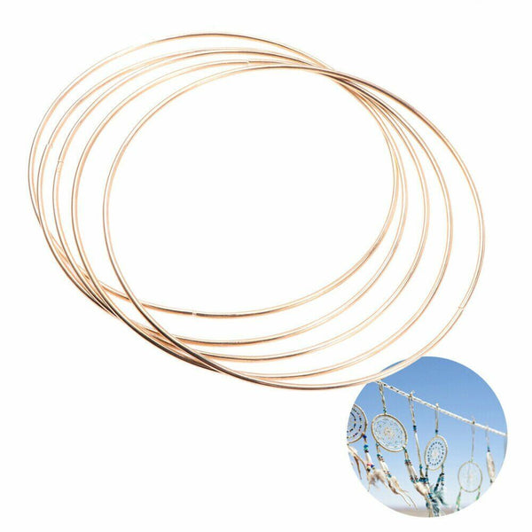 10Pcs Strong Metal Dream Catcher Dreamcatcher Ring Macrame Craft Hoops 150mm AU