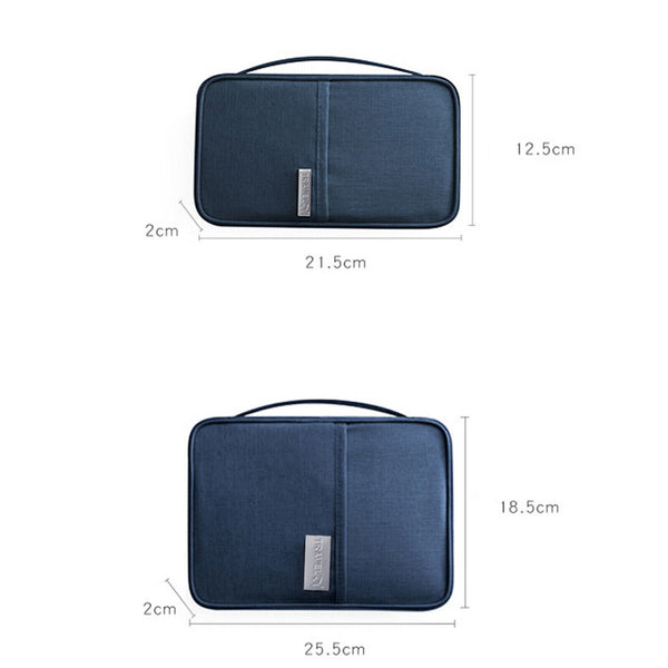 Waterproof Passport Holder Travel Document Wallet RFID Bag Family Case Organizer